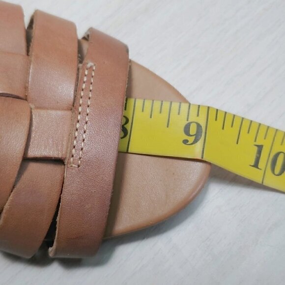 STEVE MADDEN Tan Venis Strappy Leather Wedge Sandals - Picture 7 of 10